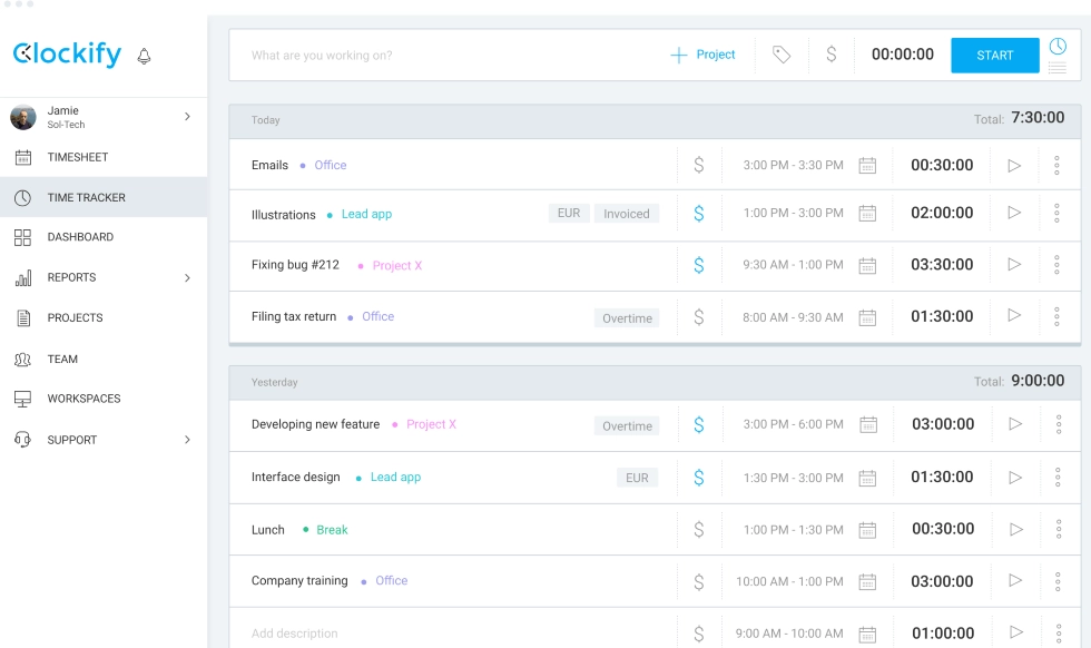Clockify screenshot monitoring feature