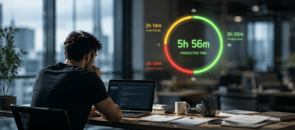 WorkTime estatísticas de produtividade no local de trabalho