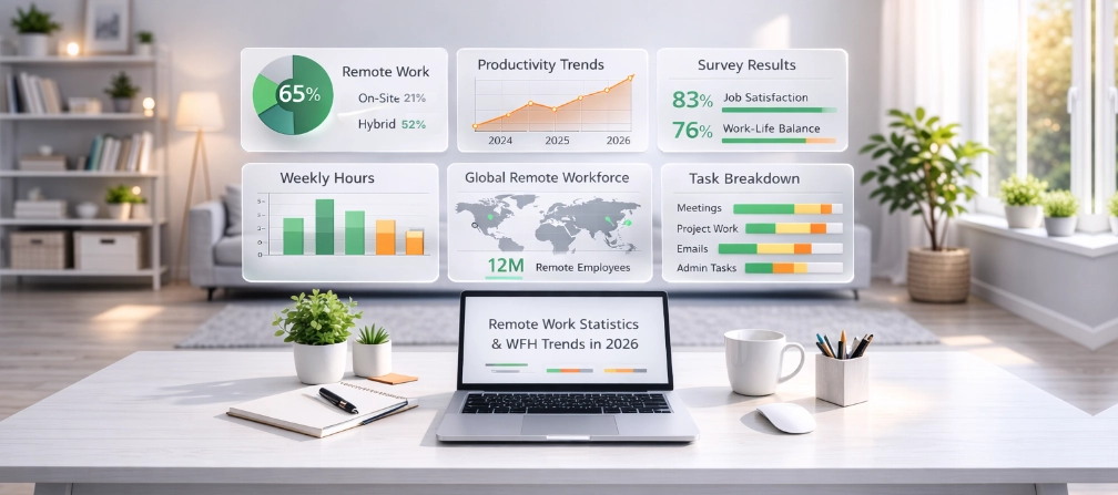 WorkTime remote work statistics 2026 overview