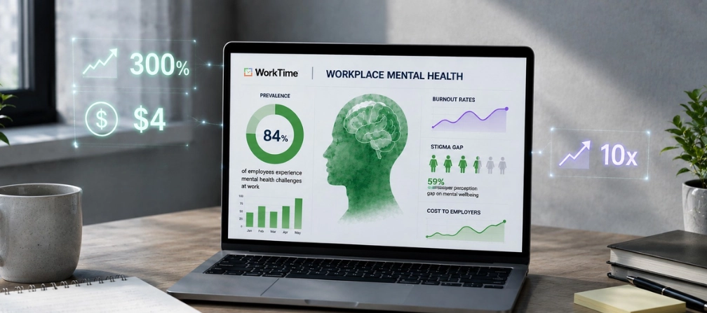 WorkTime. Mental health in the workplace statistics