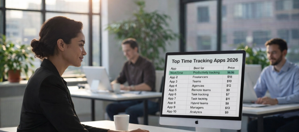WorkTime time tracking apps comparison 2026