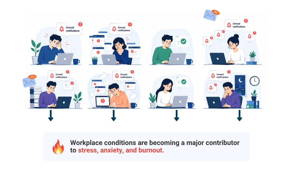 WorkTime burnout risk in workplace.