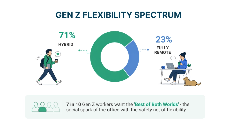 WorkTime shows hybrid vs remote Gen Z preference.
