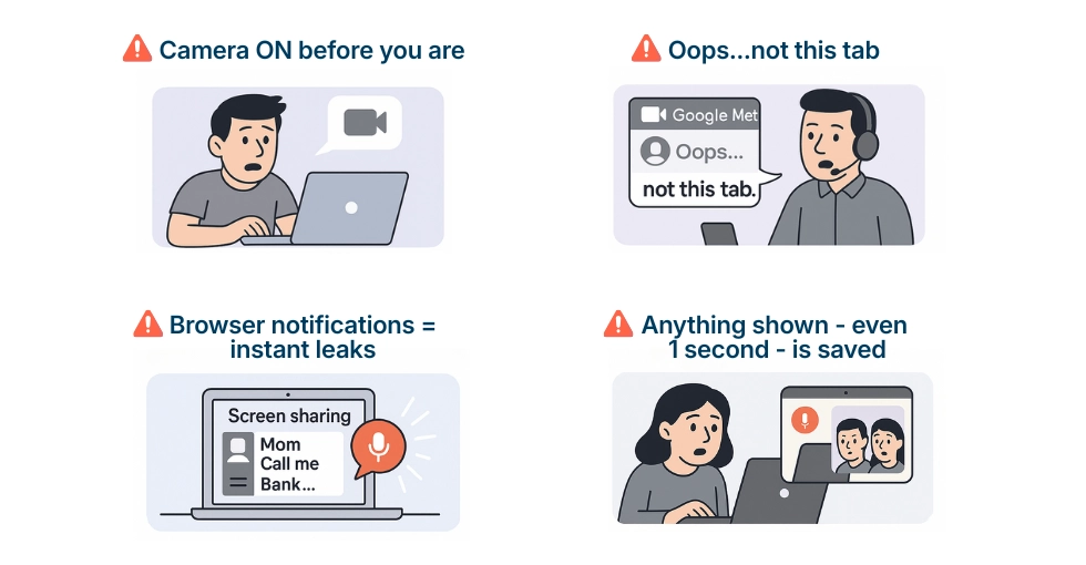 WorkTime resalta riesgos mayores de privacidad en apps de llamadas de video como Zoom, Teams y Meet.