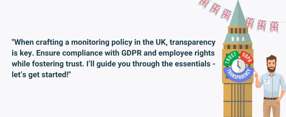 WorkTime: UK monitoring policy with transparency and GDPR compliance.