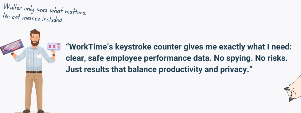 WorkTime monitors without invading privacy