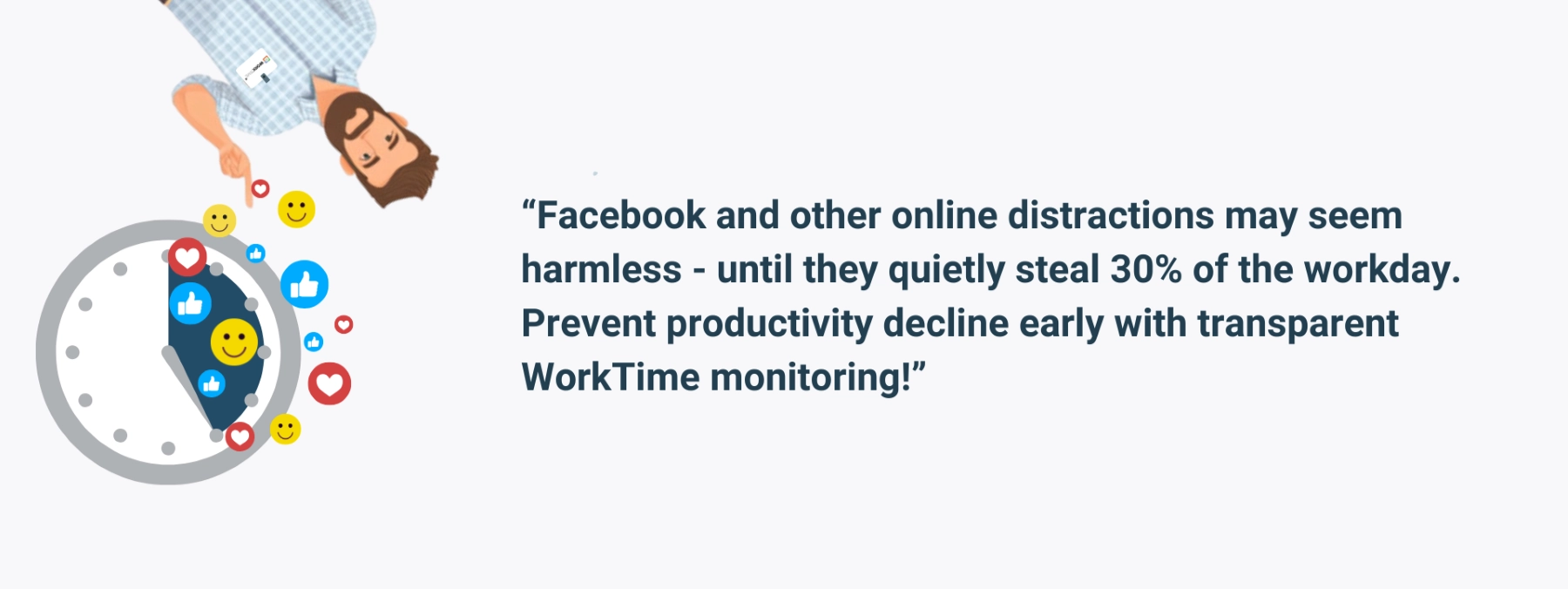 WorkTime monitors social media distractions