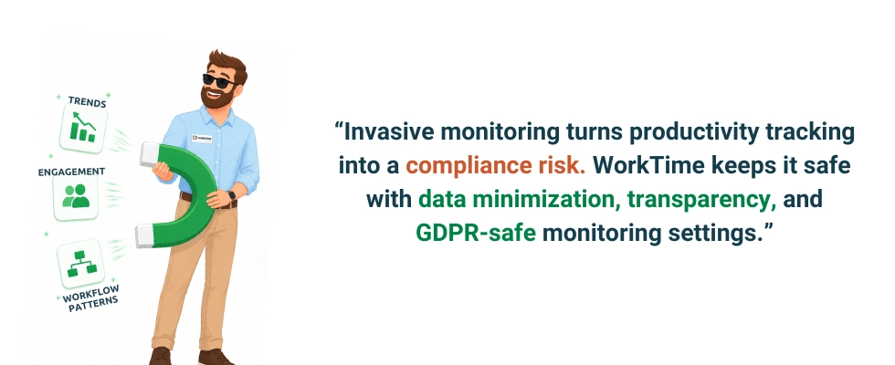 Monitoraggio sicuro per il GDPR con WorkTime