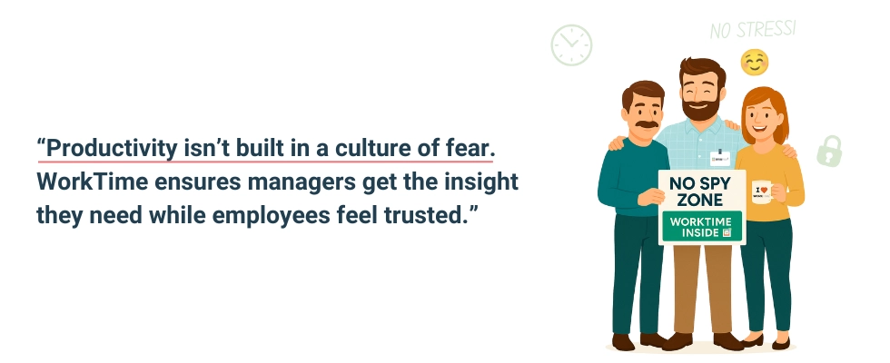 WorkTime - non-invasive employee monitoring.