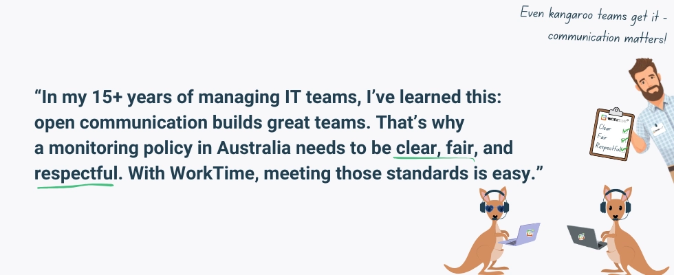 WorkTime helps build transparent employee monitoring in Australia.