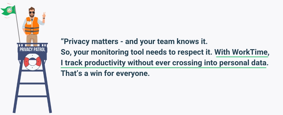 WorkTime tracks productivity while respecting employee privacy.
